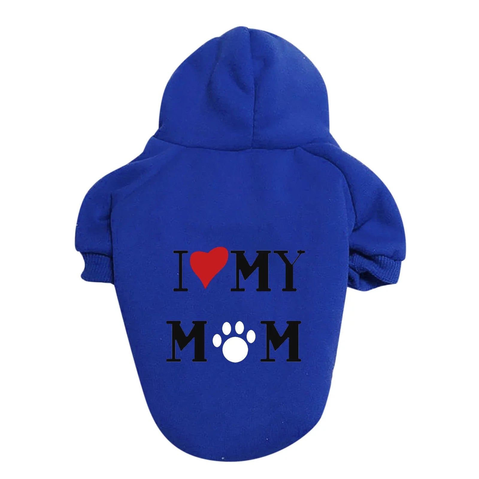 Cute Puppy Sweatshirt Winter Warm Hoodies Pet Pullover Small Cat Dog Outfit Dog Christmas Pet Apparel Clothes A1-Blue 4XL