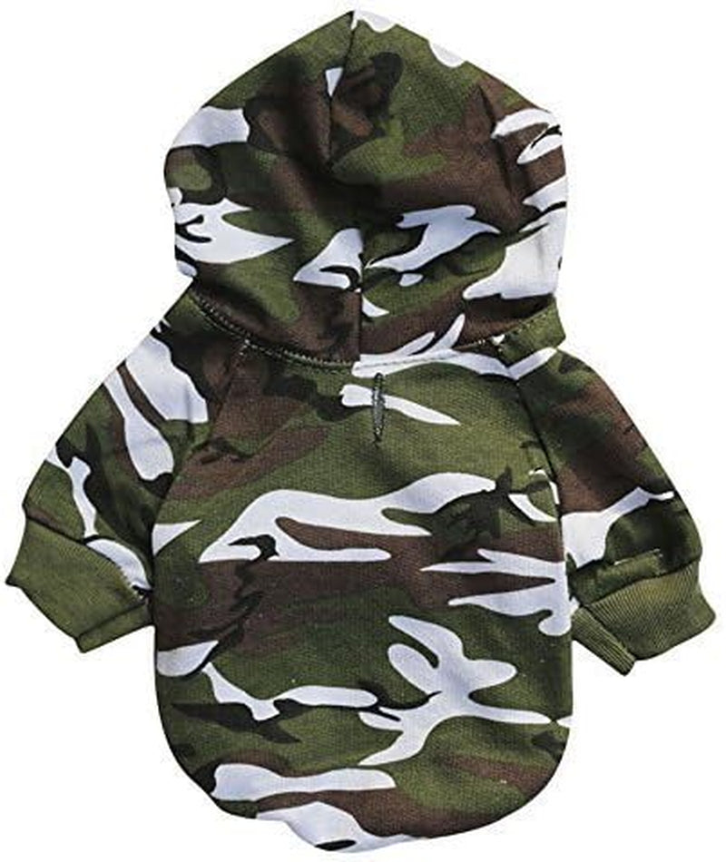 , Puppy Pet Dog Clothes Sweatshirts (S, Camo)