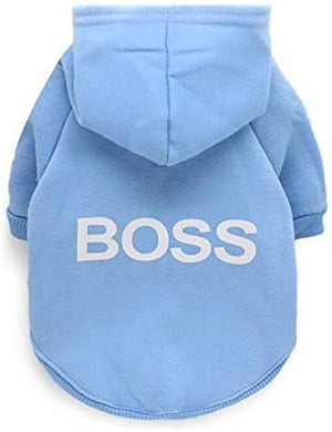 Dog Hoodie 2Pcs Pet Clothes Cat Dogs Sweatshirts Sweater Apparel Cute Printed Hooded Outfit Coat Jacket