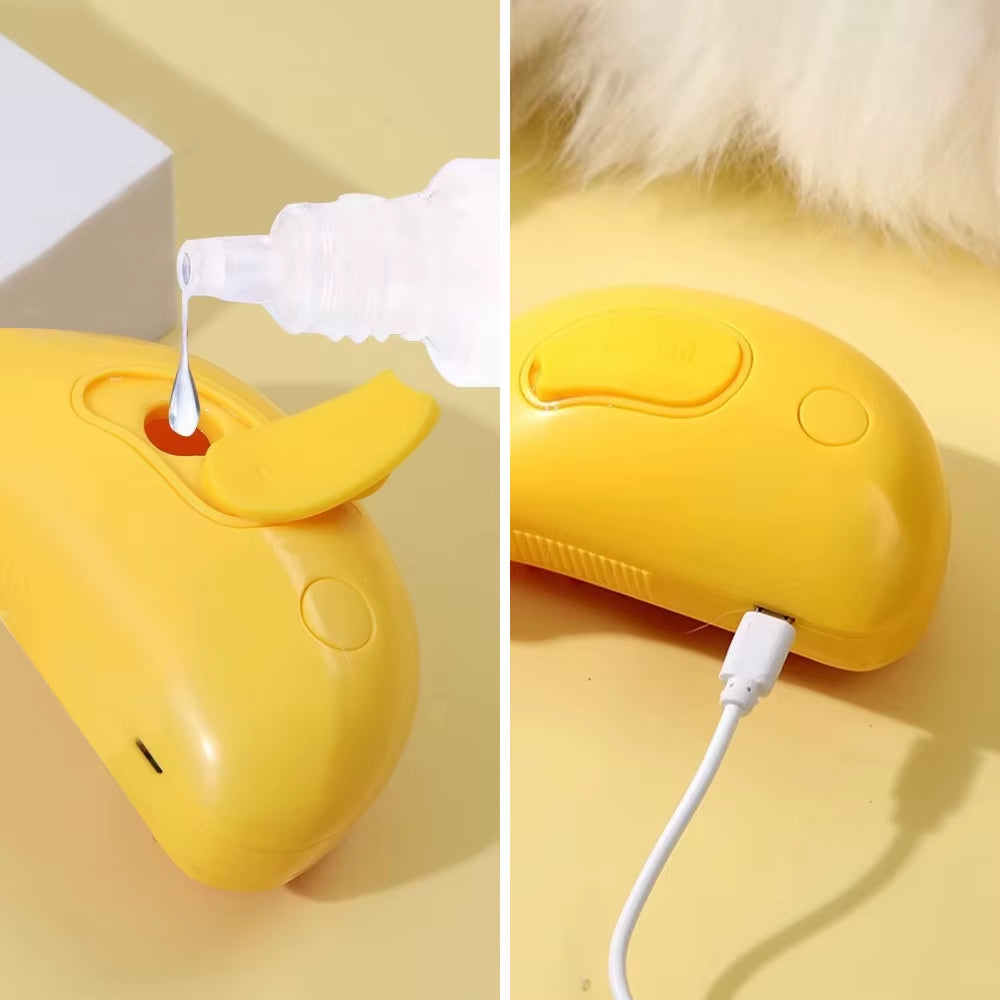 Steamy Dog Brush Electric Spray Cat Hair Brush 3 In1 Dog Steamer Brush for Massage Pet Grooming Removing Tangled and Loose Hair