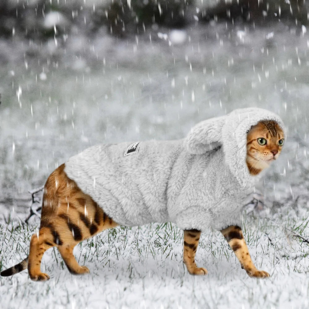 Warm Cat Clothes Winter Pet Puppy Kitten Coat Jacket for Small Medium Dogs Cats Chihuahua Yorkshire Clothing Costume Pink S-2XL