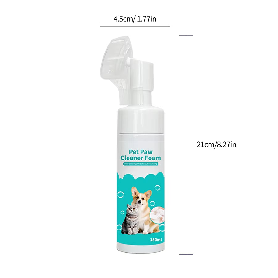 Pet Foot Cleaning Foam Dog Cat Paw Foot Wash Free Care 150Ml Pet Cleaning Supplies
