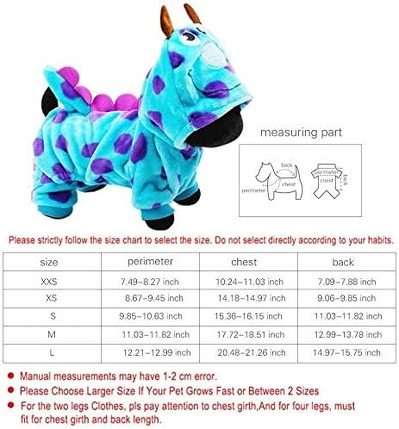 Blue Fashionable Pet Supplies Puzzle Bobble Style Pet Flannelette Winter Clothes with Hat Dog Costume Warm Casual Coat Hoodie for Dog (Size : XS)