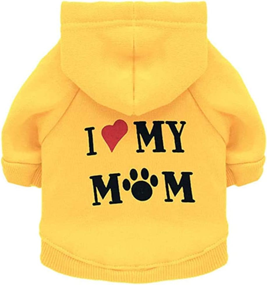 Dog Hoodie 2Pcs Pet Clothes Cat Dogs Sweatshirts Sweater Apparel Cute Printed Hooded Outfit Coat Jacket