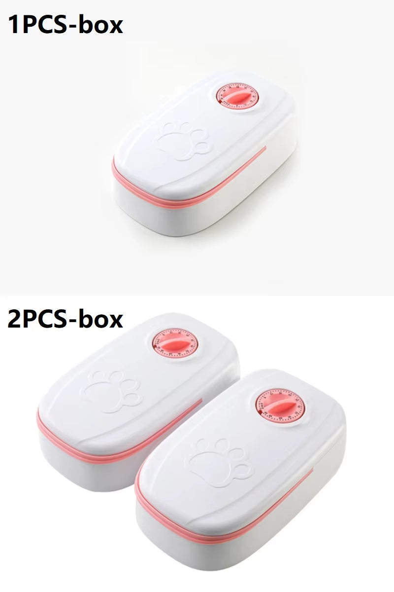 Pet Automatic Timing Feeder 350ML Large Capacity Dry&Wet Food Container Electric Dog Double Dish Bowl for Cats Dogs KOOBDIN