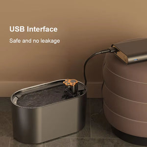 Ultra-Quiet Cat Automatic Water Fountain USB Electric 3L Pet Water Dispenser Cat Bowl Auto Recirculate Filtring Drinker