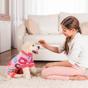 2 Pack Adorable Dog Pajamas Breathable Puppy Jumpsuit Soft Dog Clothes Fashionable Donut Sushi Pattern Dog Apparel Dog Pjs, Small